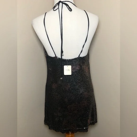 NWT Free People Sequined Mini Dress,Size-Small - Picture 4 of 9